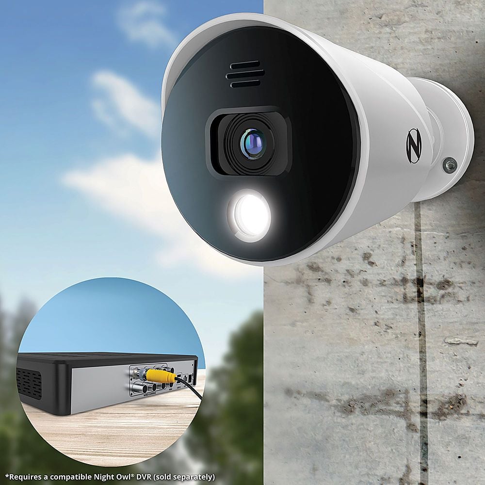 Angle. Night Owl - 2-Camera Indoor/Outdoor Wired 1080p HD Spotlight Cameras with Audio - White/Black.