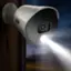 Left. Night Owl - Wired Add On 4K Ultra HD Spotlight Cameras with Audio (2-Pack) - White/Black.