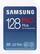 Front. Samsung - PRO Plus 128GB SDXC Full Size Memory Card - Blue.