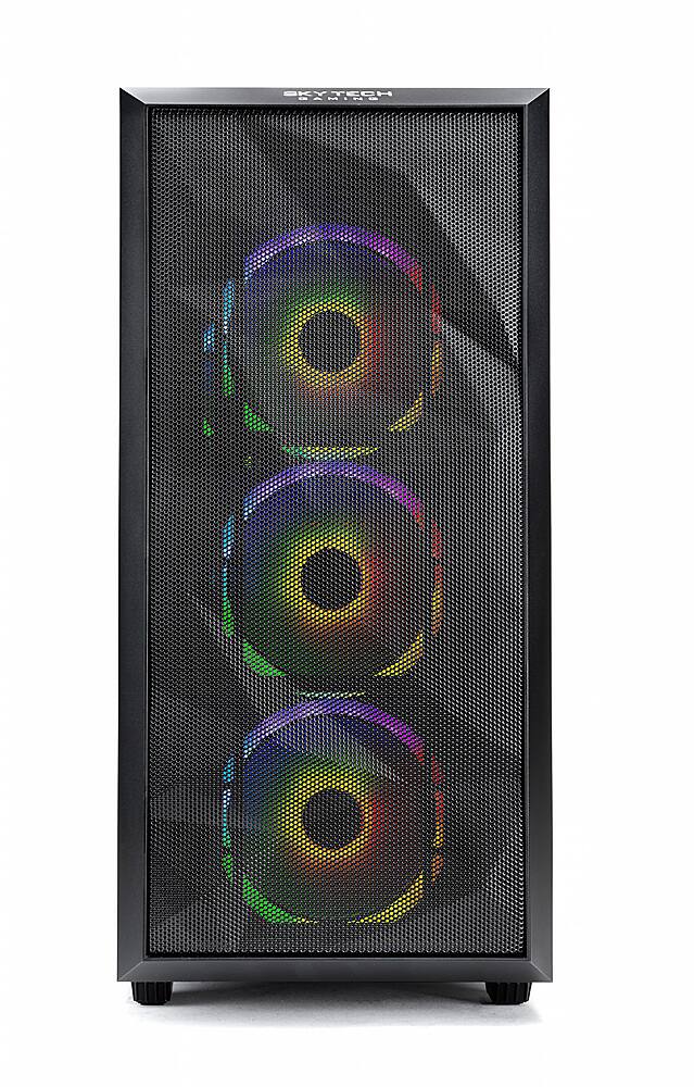 Alt View 4. Skytech Gaming - Chronos Gaming Desktop PC – AMD R5 5600X – 16G 3200 Memory – AMD RX 6600XT – 1TB NVMe - Black.