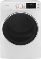 Insignia™ - 8.0 Cu. Ft. Gas Dryer with Steam, Sensor Dry, and ENERGY STAR Certification - White - Front_Zoom