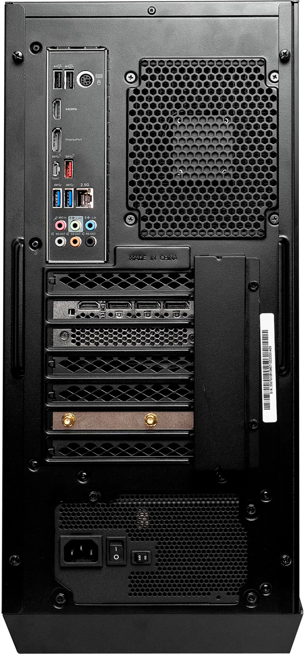 Back View: MSI - AMD Radeon RX 6800 Gaming X Trio XT 16G - 16GB GDDR6 - PCI Express 4.0 - Graphics Card - Black