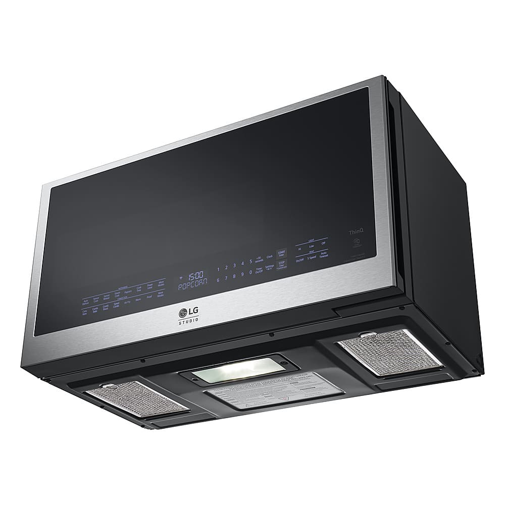 Alt View 13. LG - STUDIO 1.7 Cu. Ft. Convection Over-the-Range Microwave with Air Fry - Stainless Steel.
