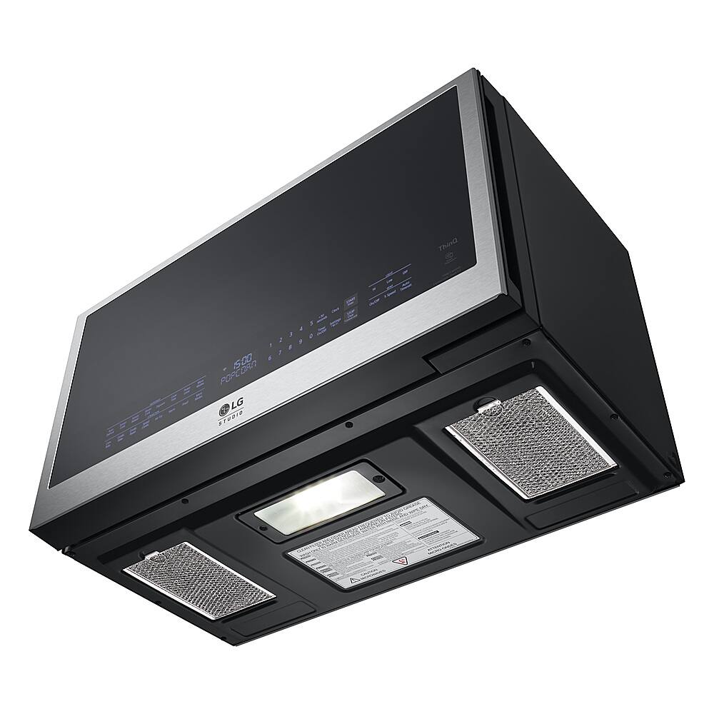 Alt View 15. LG - STUDIO 1.7 Cu. Ft. Convection Over-the-Range Microwave with Air Fry - Stainless Steel.