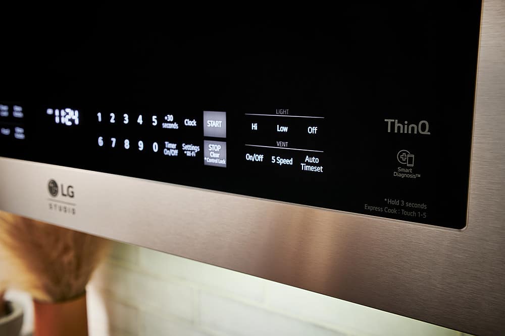 Alt View 17. LG - STUDIO 1.7 Cu. Ft. Convection Over-the-Range Microwave with Air Fry - Stainless Steel.