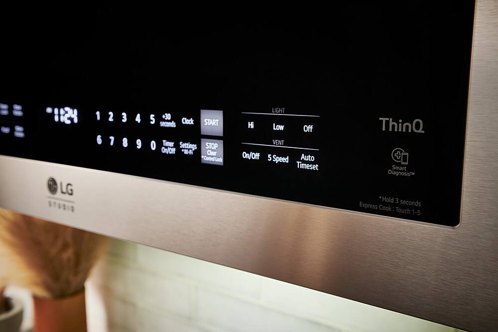 Alt View 17. LG - STUDIO 1.7 Cu. Ft. Convection Over-the-Range Microwave with Air Fry - Stainless Steel.