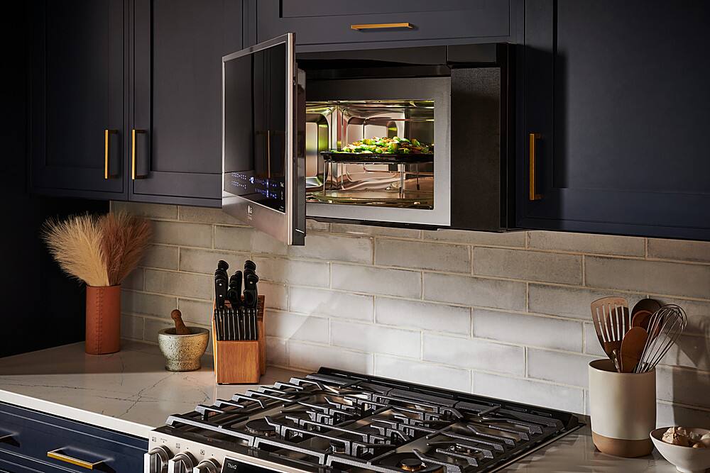 Alt View 20. LG - STUDIO 1.7 Cu. Ft. Convection Over-the-Range Microwave with Air Fry - Stainless Steel.