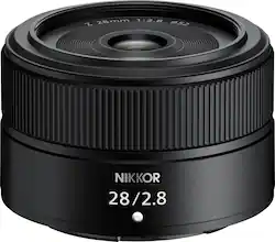 Nikon - NIKKOR Z 28mm f/2.8 Standard Prime Lens for Z Cameras - Black - Front_Zoom