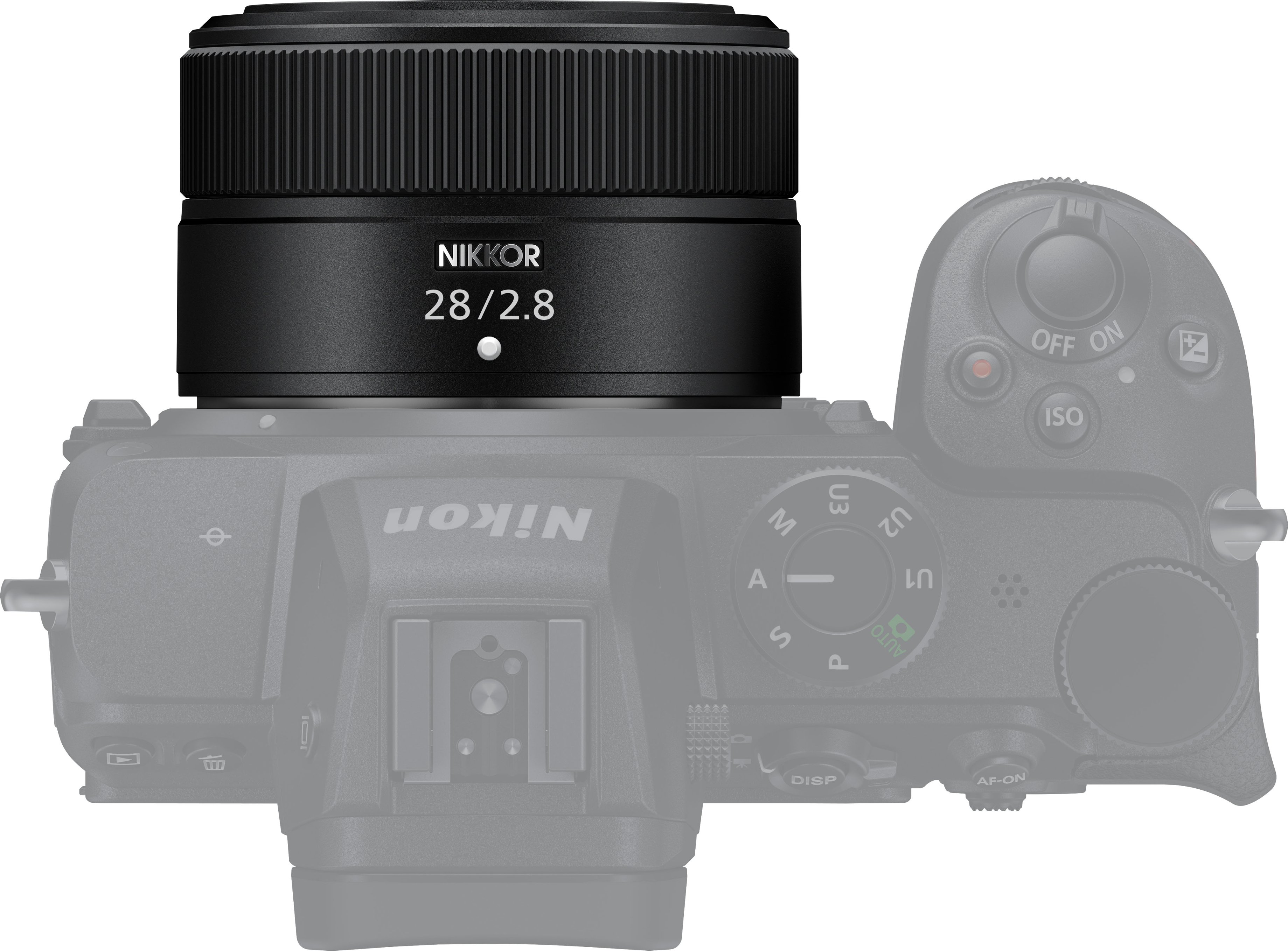 Left View: NIKKOR Z 28mm f/2.8 Standard Prime Lens for Nikon Z Cameras - Black