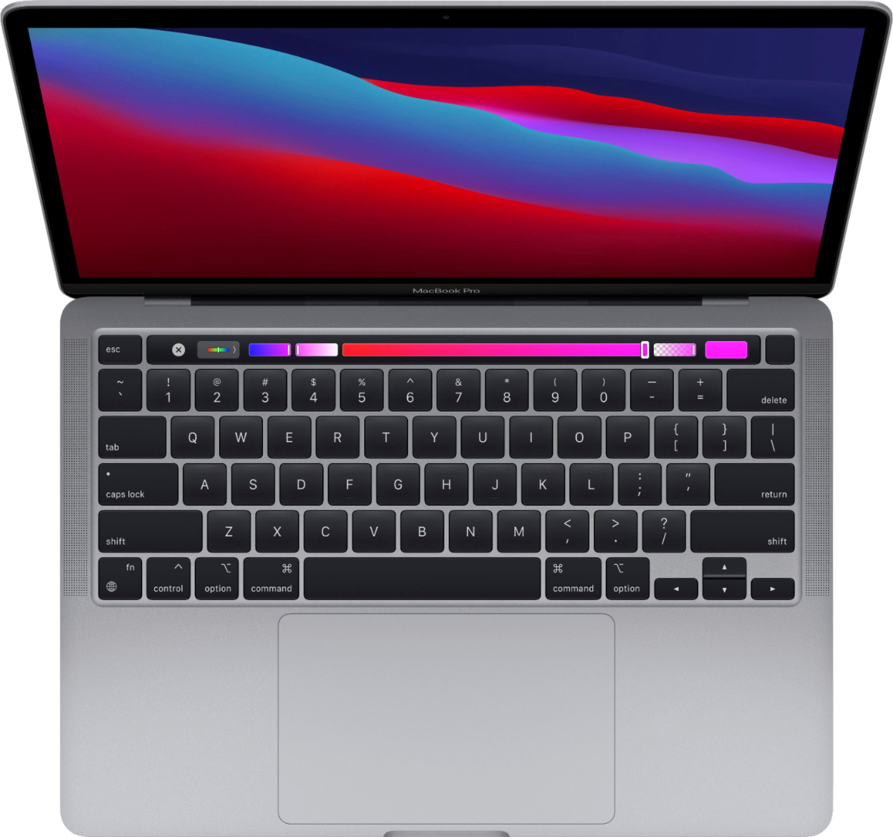 Alt View 11. Apple - Geek Squad Certified Refurbished MacBook Pro 13.3" Laptop - Apple M1 chip - 8GB Memory - 512GB SSD - Space Gray.