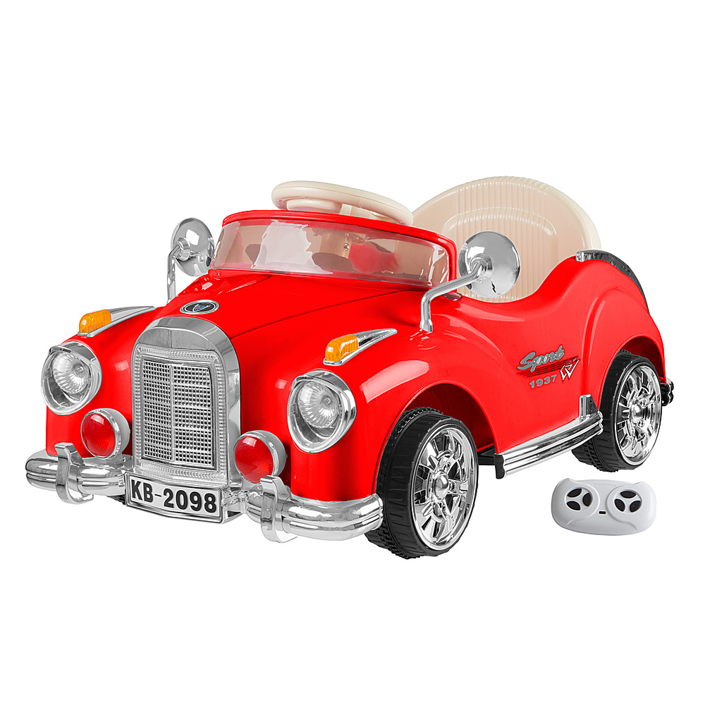Kids Ride On Car with Remote Control Classic Sports Car for Kids Battery Powered with Sound by Toy Time - Red