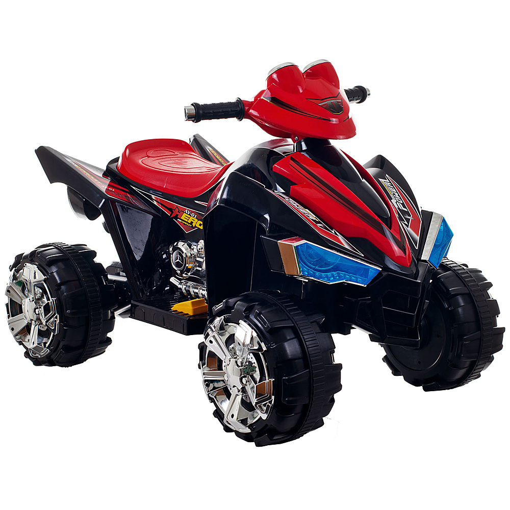 Toy Time Battery-Powered  Ride-On 4-Wheeler - Black/Red