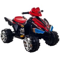 Four Wheeler for Kids ? Battery Powered Electric Quad Ride On Toy ATV with Sound Effects by Toy Time - Black/Red - Alt_View_Zoom_11