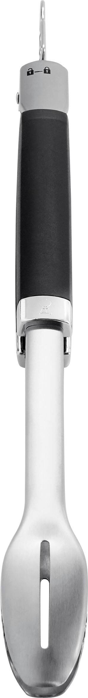 Left View: Weber - Precision Grill Tongs - Black