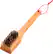 Angle. Weber - 12" Bamboo Grill Brush - Brown.