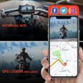 Alt View Zoom 14. Rexing - 3" 1080p Dual Motorcycle Wi-Fi, GPS, Dash Cam with Handlebar Mount and 32GB Micro SD Card - Black.