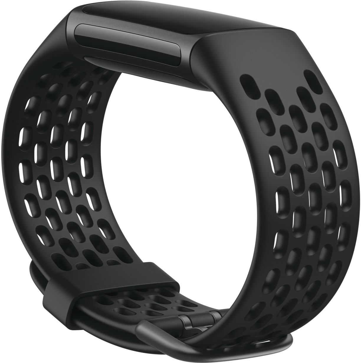Fitbit Charge 5 Sport Accessory Band, Small Black FB181SBBKS