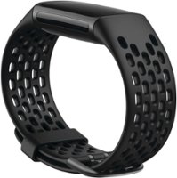 Fitbit Charge 5 Sport Accessory Band, Small - Black - Angle_Zoom