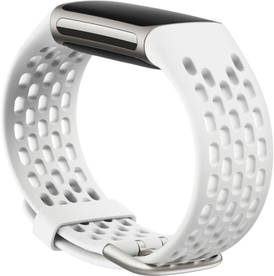 Fitbit Charge 5 Sport Accessory Band, Small Frost White 