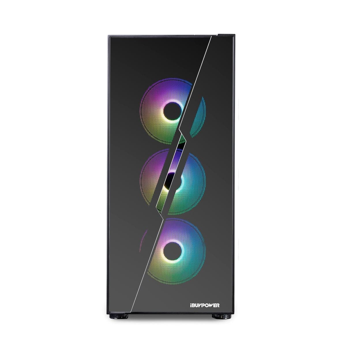 Left. iBUYPOWER - SlateHako2120i Gaming Desktop - Intel i7-12700 - 16GB DDR4 Memory - Intel Arc A750 8GB Graphics - 1TB HDD + 500GB SSD - Black.
