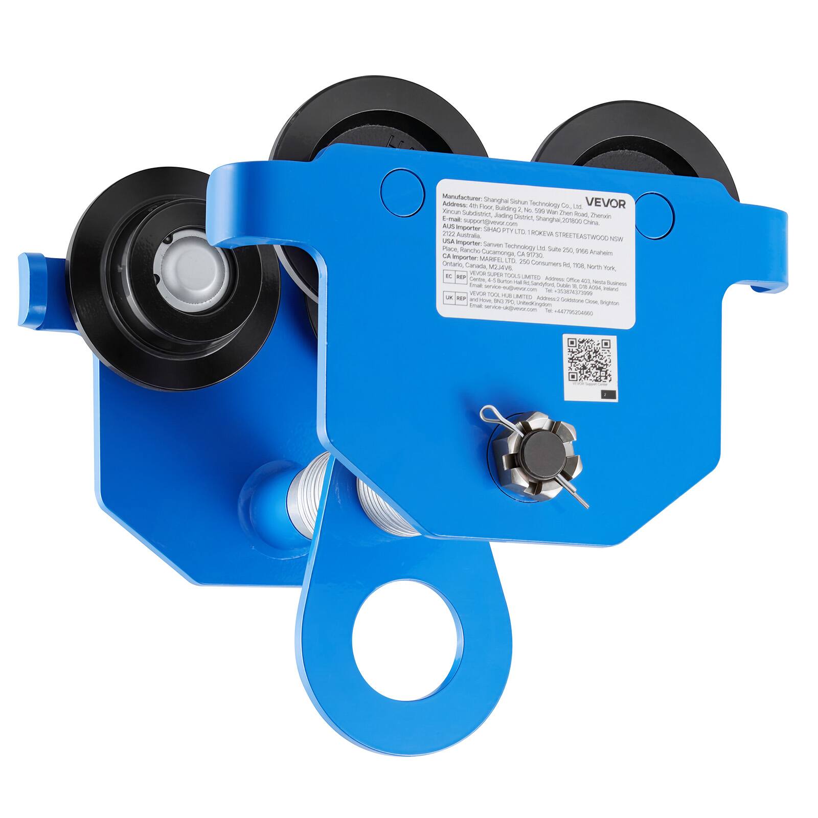 Manufacturer: Shanghai Shiguang Technology Co., Ltd.  
Address: Building 2, No. 699 Wanjiang Road, Zhenhai, Xuhui District, Shanghai, 200235, China  
Email: support@vevor.com  

VEVOR  

AUS Importer: PTY LTD, 2722 Australia  
Address: 1000 Kew East, VIC 3102, Australia  
Email: support@vevor.com  

USA Importer: Rancho Cucamonga Technology, Ltd.  
Address: Suite 250, 9999 East Foothill Blvd, Rancho Cucamonga, CA 91739, USA  
Email: service@vevor.com  

UK Importer: MARIFEL LTD  
Address: 250 Consumers Rd, T8 North York, ON M3J 1E9, Canada  
Email: service@vevor.com  

SG Importer: SUPER TOOLS PTE LTD  
Address: 1000 Kew East, VIC 3102, Australia  
Email: service@vevor.com  

VEVOR