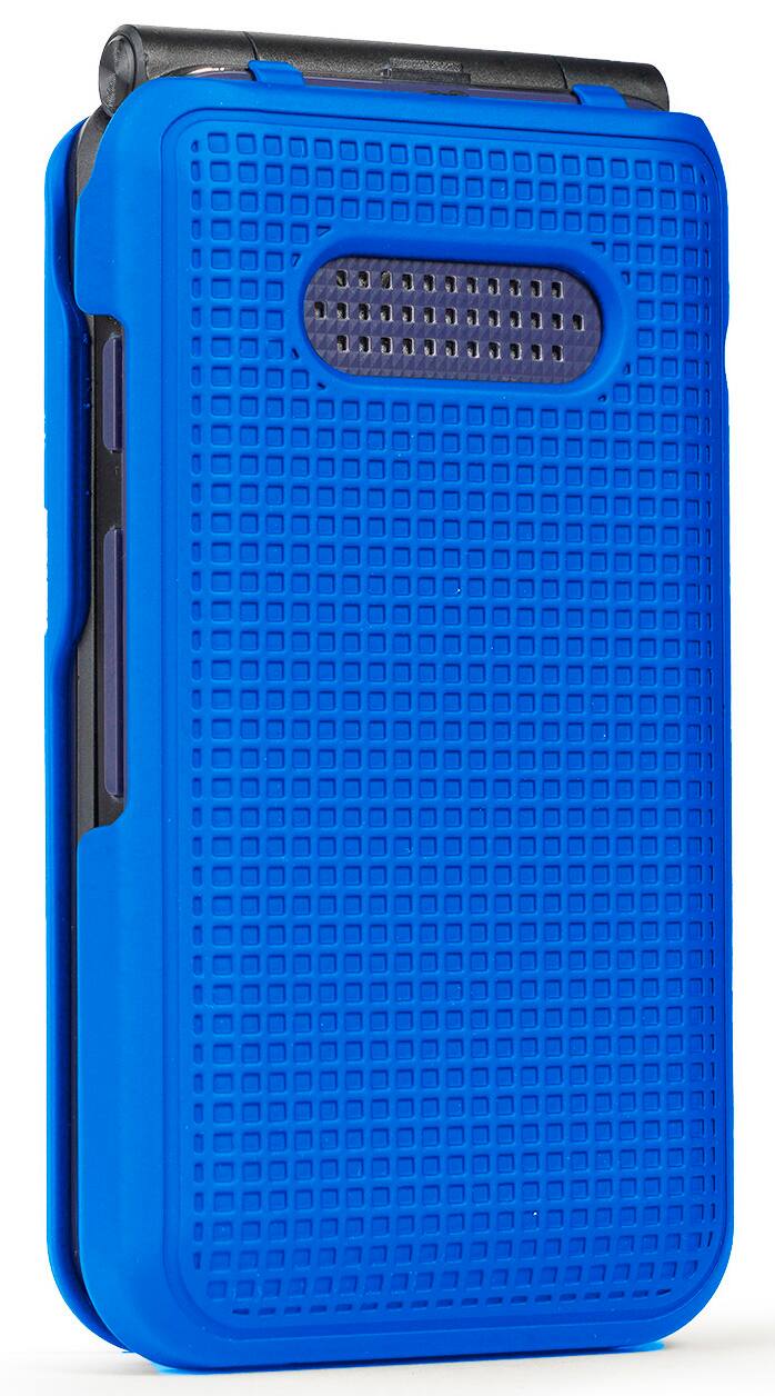 Alt View 9. Nakedcellphone - Hard Case for AT&T Cingular Flip 4, Cricket Debut Flip Phone - Blue.
