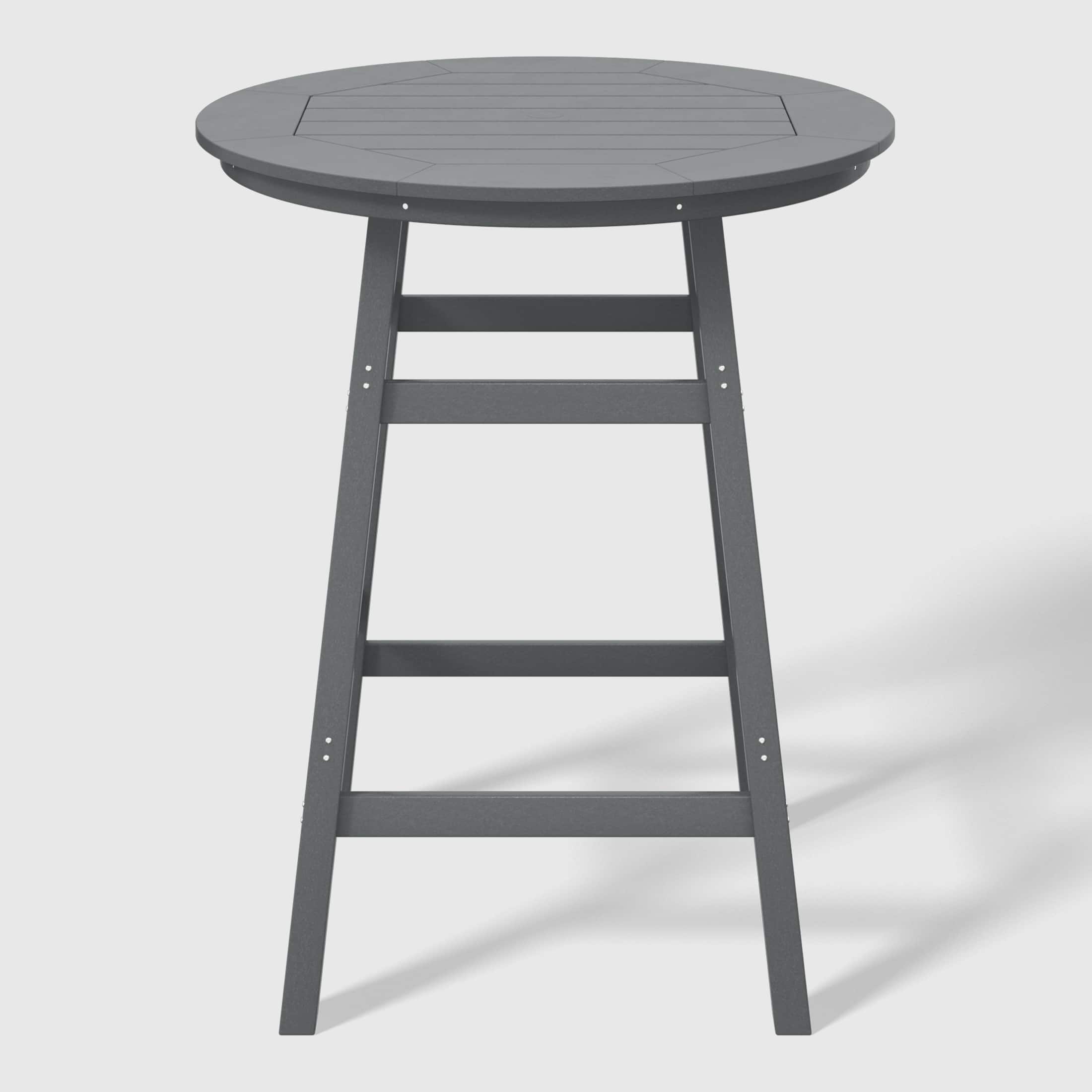 "WestinTrends - Malibu Outdoor 35"" HDPE Round Patio Bar Height Table - Gray" price history on PriceWatchPro