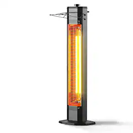 Petrimins - Indoor Outdoor Electric Patio Heater, 1500W Infrared Tower Space Heater with IPX5 Waterproof Protection, 34-Inch - Black