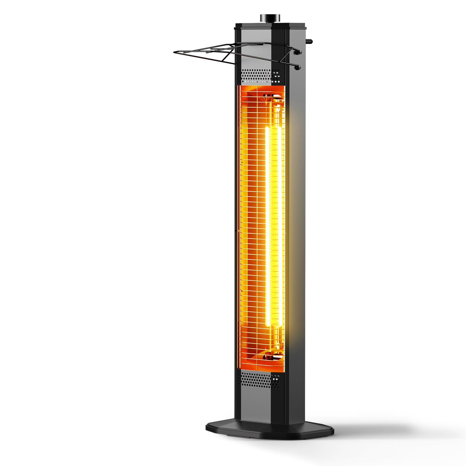 Petrimins - Indoor Outdoor Electric Patio Heater, 1500W Infrared Tower Space Heater with IPX5 Waterproof Protection, 34-Inch - Black
