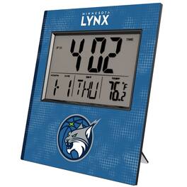 Keyscaper - Minnesota Lynx Cross Hatch Digital Desk Clock - Multicolor