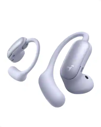 Front. Soundcore - AeroFit 2 Pro by Anker, Open-Ear with Semi-In-Ear Active Noise Cancellation - Purple.