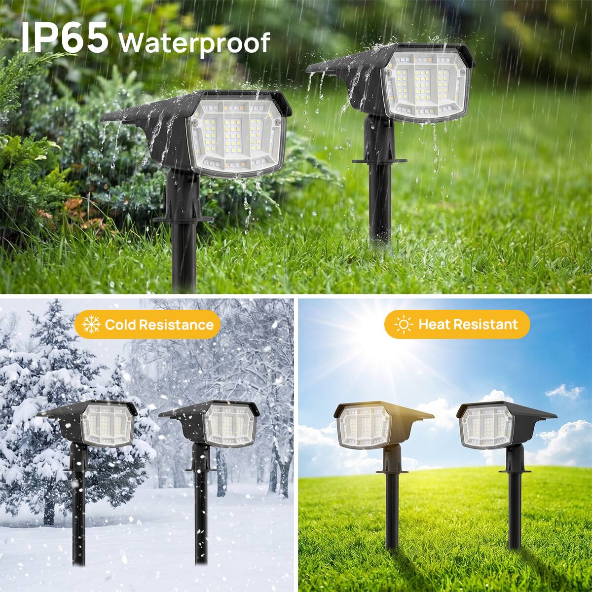 IP65 Waterproof  
Cold Resistance  
Heat Resistant
