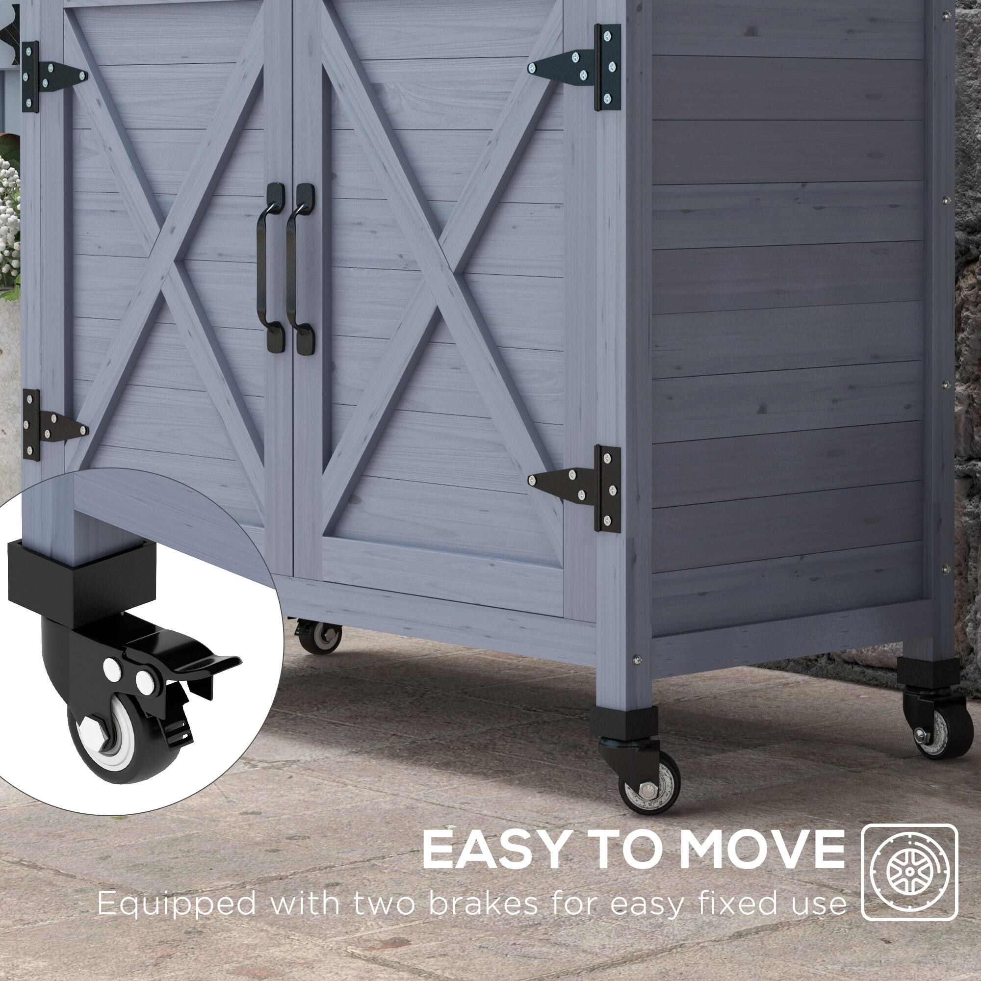 EASY TO MOVE
Equipped with two brakes for easy fixed use