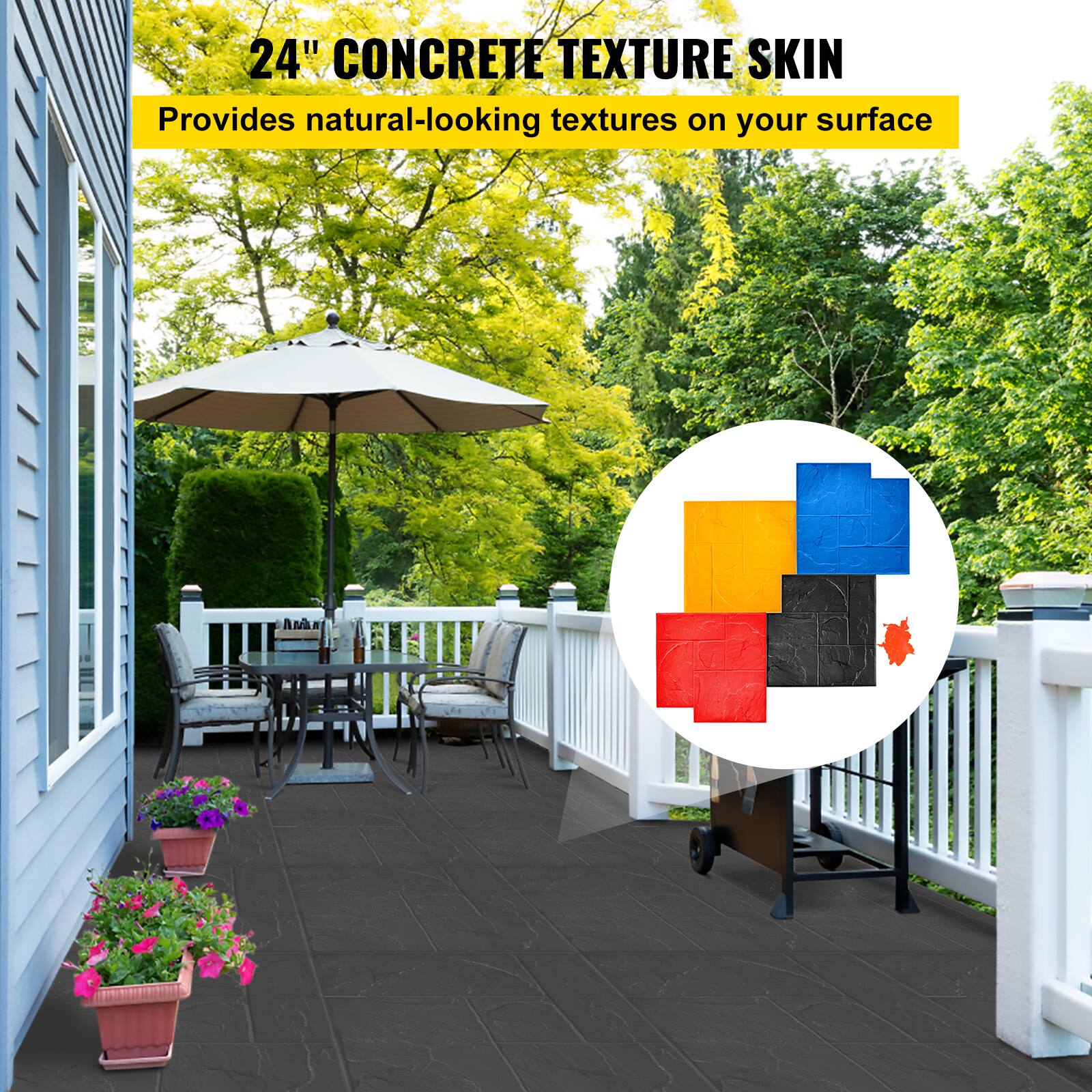 24" CONCRETE TEXTURE SKIN  
Provides natural-looking textures on your surface