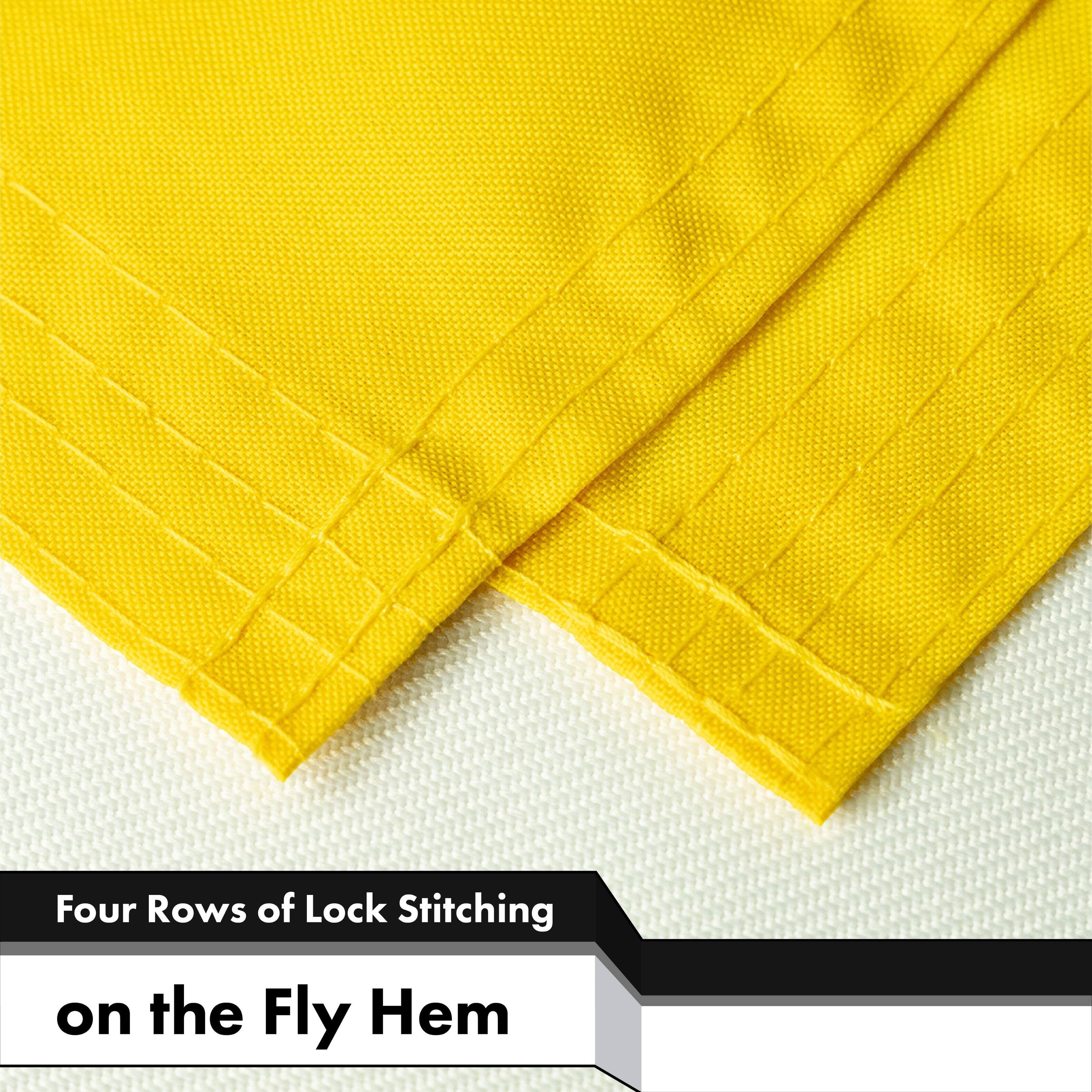Four Rows of Lock Stitching on the Fly Hem