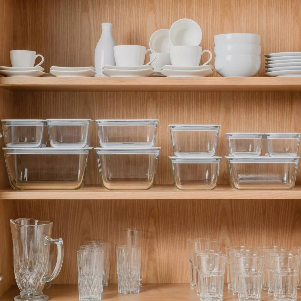 Alt View 5. OU - OU Glass Food Storage Container 13oz - Airtight Lid Oven, Microwave, Freezer & Dishwasher Safe.