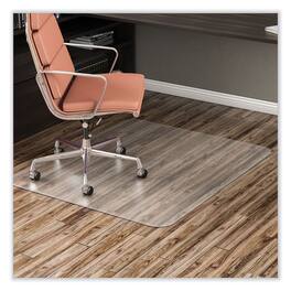Deflecto - EconoMat Non-Studded All Day Use Chair Mat for Hard Floors, Rectangular, 36" x 48", Ships Flat - Clear