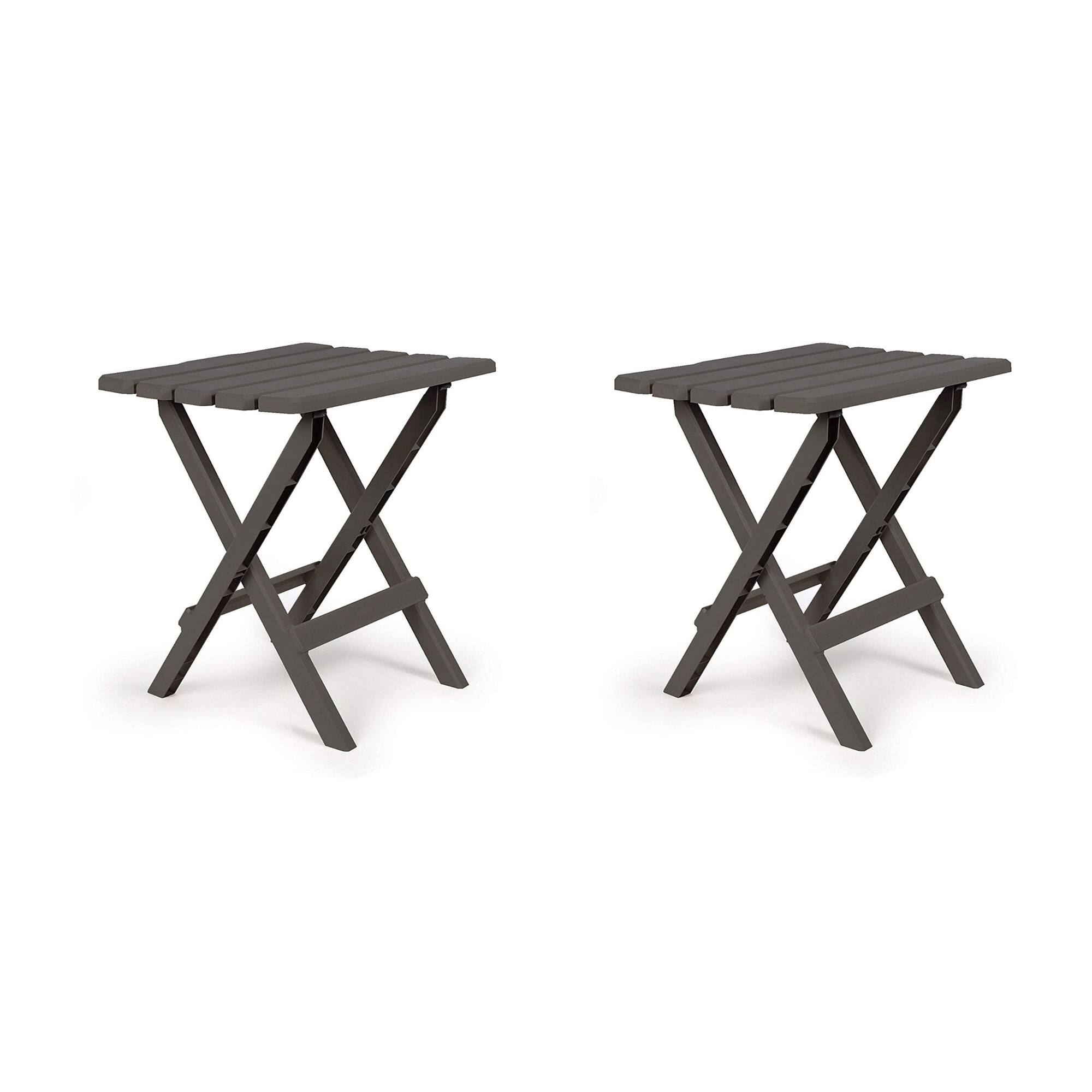 Camco - Large Adirondack Portable and Folding Furniture Table, (2 Pack) - Charcoal