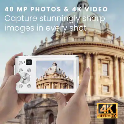 4K Digitale Camera 48MP HD 16X Digitale Zoom Autofocus Draagbare Pocket Micro Slr Camera Met 24 Inch Tft Scherm Voor Reisfotografie Vloggen Zilver 4K Digitale Camera 48MP HD 16X Digitale Zoom Autofocus Draagbare Pocket Micro Slr Camera Met 24 Inch Tft Scherm Voor Reisfotografie Vloggen Zilver