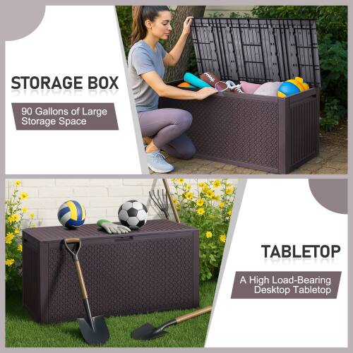 STORAGE BOX | 90 Gallons of Large Storage Space  
TABLETOP | A High Load-Bearing Desktop Tabletop