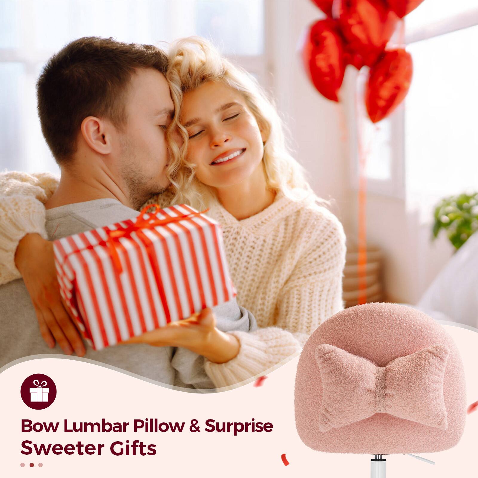 Bow Lumbar Pillow & Surprise Sweeter Gifts