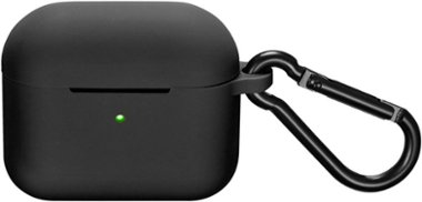 Insignia™ - Silicone Case for Apple AirPods (3rd Generation) - Black - Front_Zoom