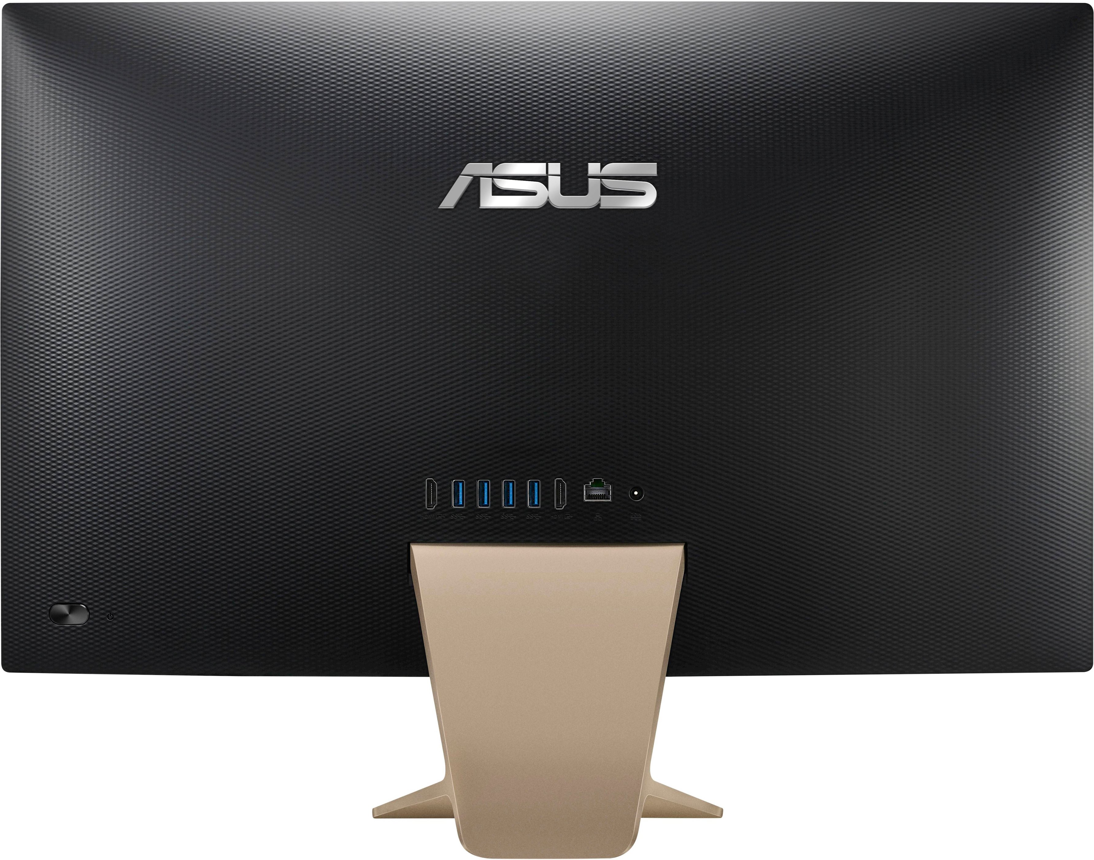 Back View: ASUS - 23.8" All-In-One - Pentium Gold - 8GB Memory - 256GB SSD - Black