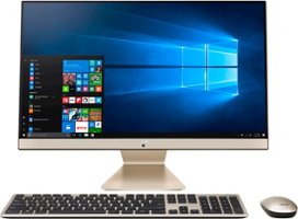 ASUS - 23.8" All-In-One - Pentium Gold - 8GB Memory - 256GB SSD - Black - Front_Zoom
