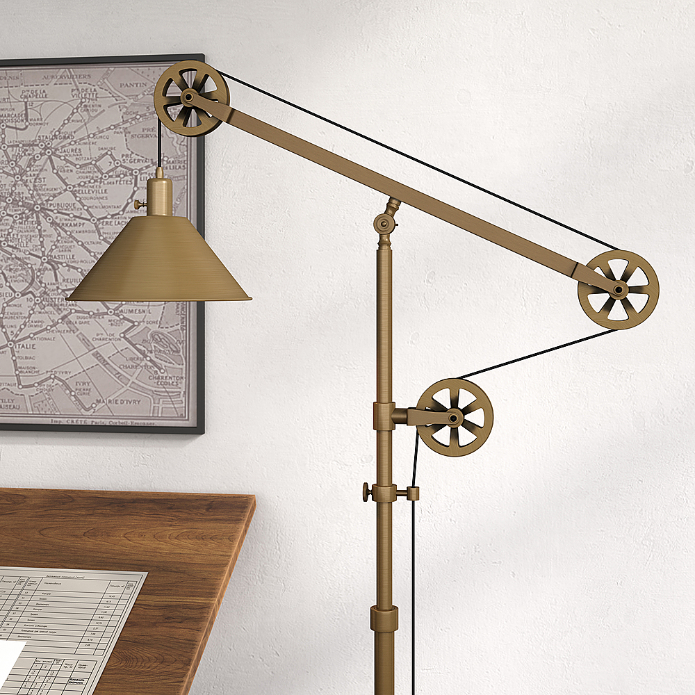 Camden&Wells Descartes Floor Lamp Antique Brass FL0124 - Best Buy