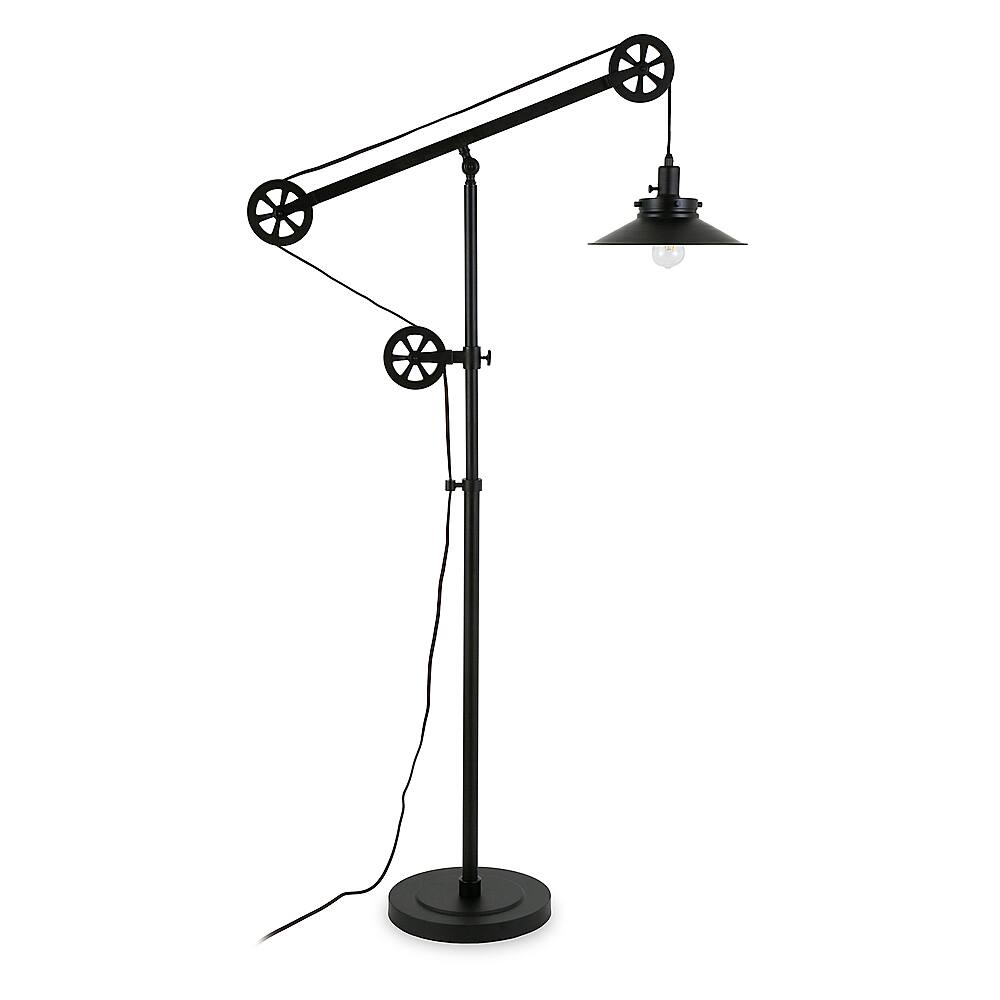 Angle. Hudson&Canal - Descartes Floor Lamp - Blackened Bronze.