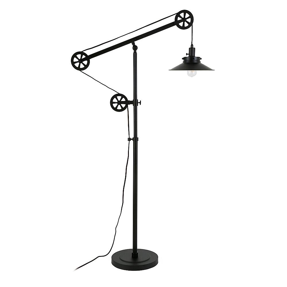 Alt View 19. Hudson&Canal - Descartes Floor Lamp - Blackened Bronze.