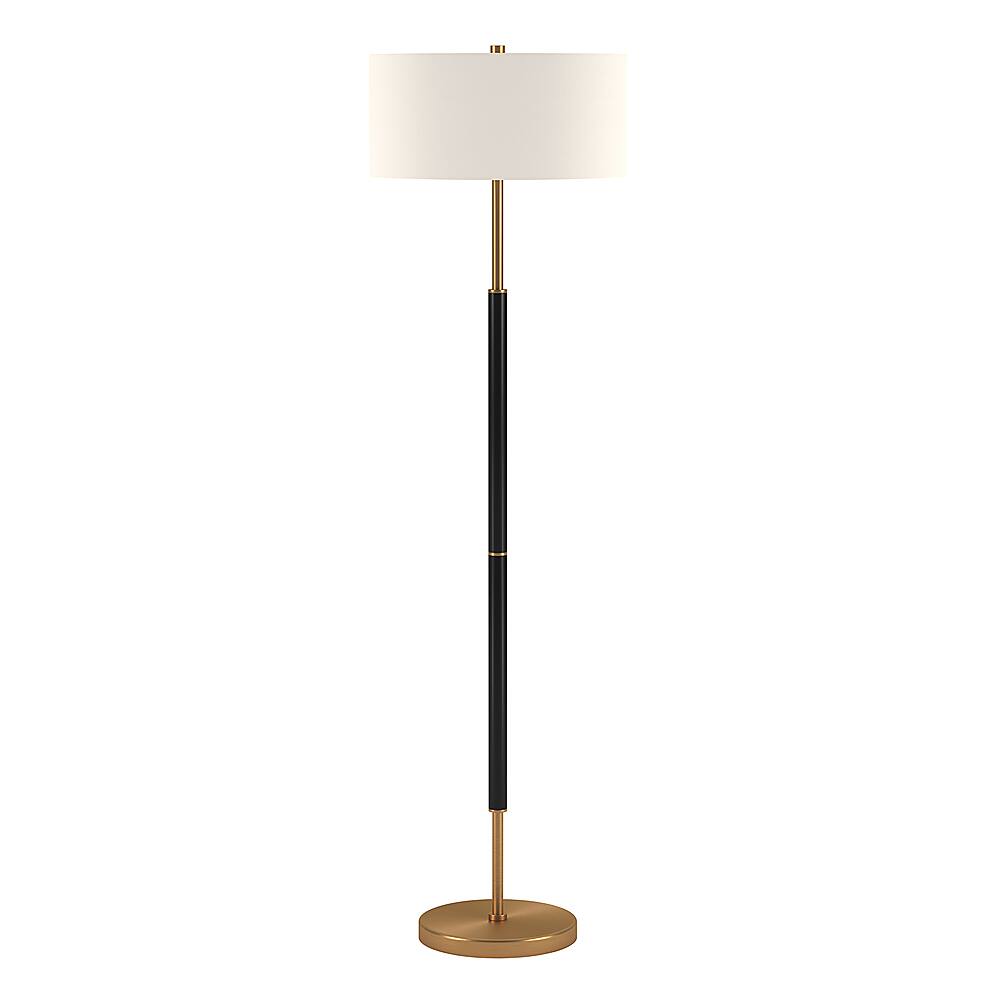 Angle. Camden&Wells - Simone Floor Lamp - Matte Black/Brass.