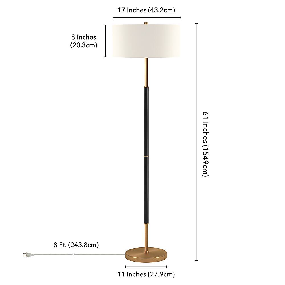 Alt View 13. Camden&Wells - Simone Floor Lamp - Matte Black/Brass.