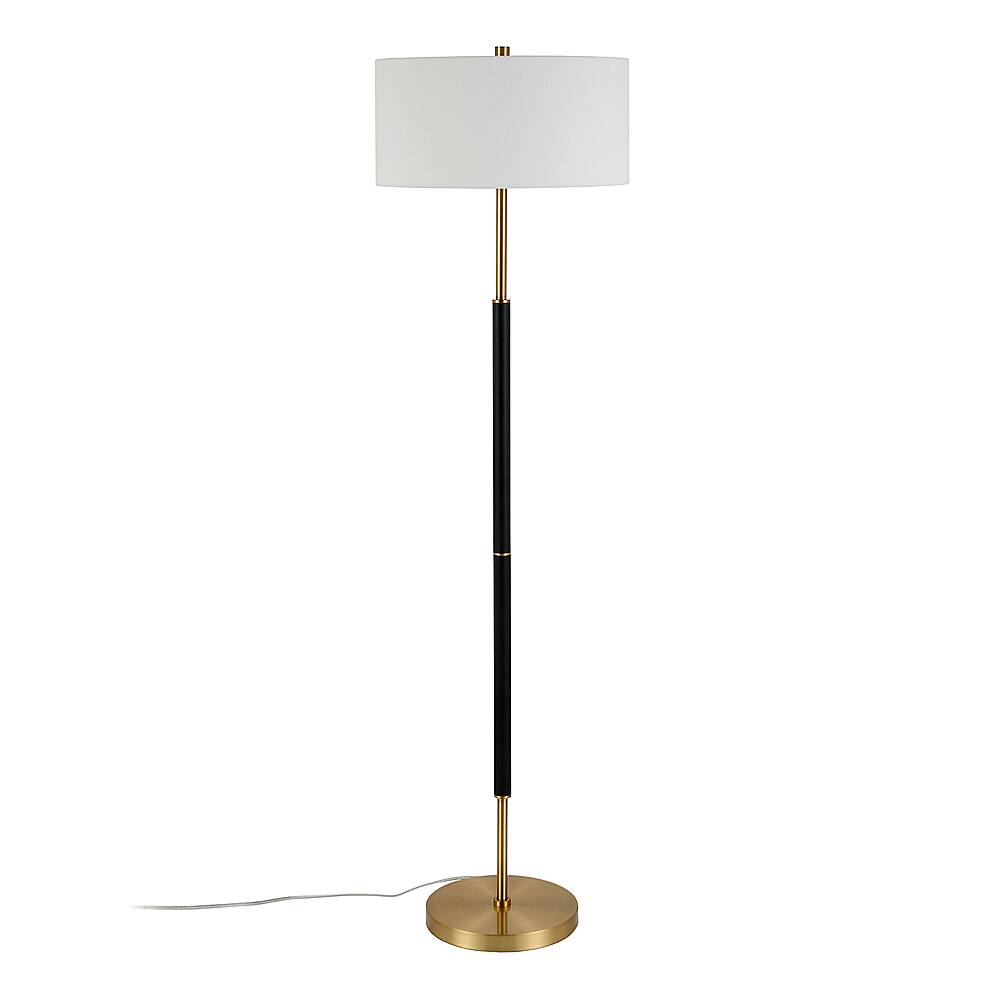 Alt View 17. Camden&Wells - Simone Floor Lamp - Matte Black/Brass.